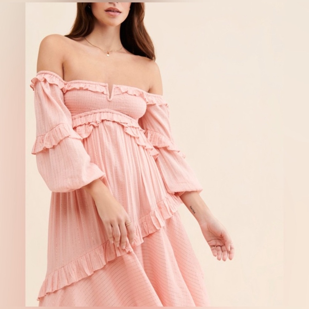 SPELL GYPSY x Free People Mermaid Off Shoulder Midi Dress - Picture 2 of 9